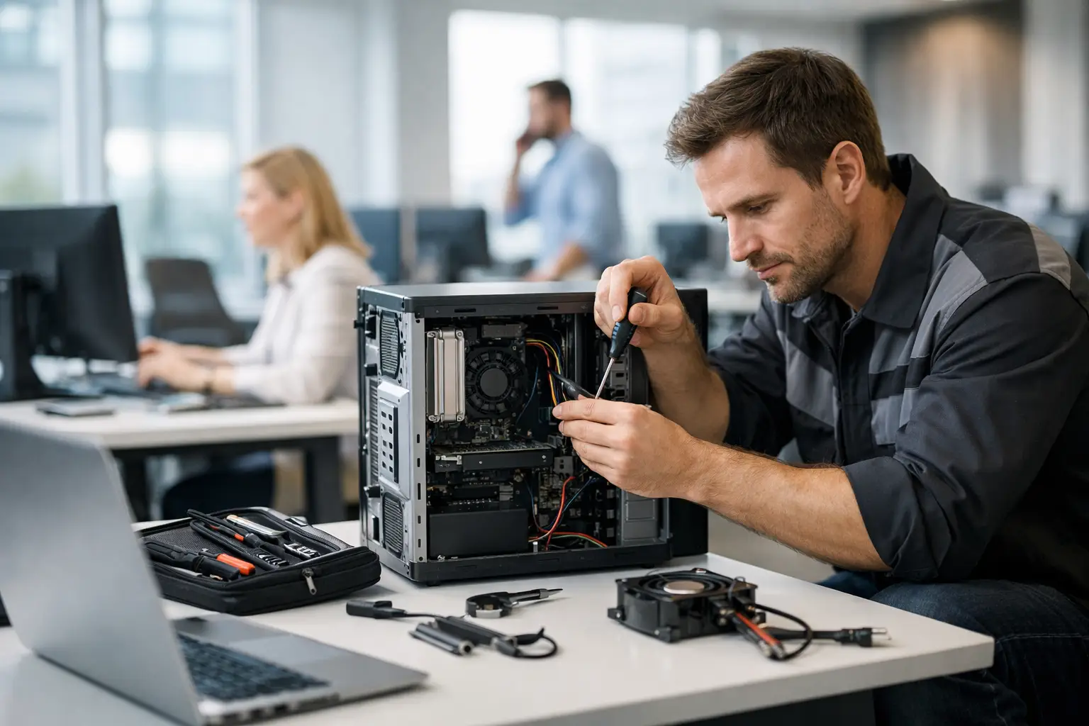 On-Site Repair Case Study for a Busy Office